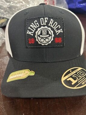 Run-Dmc Black Brim White Mesh Trucker Hat